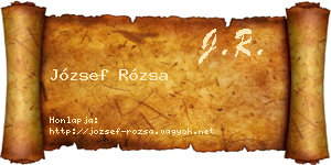 József Rózsa névjegykártya