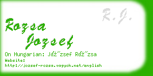 rozsa jozsef business card
